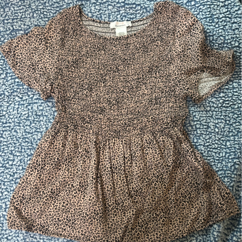 URBAN Romantics Animal Print Blouse - Brown and Black